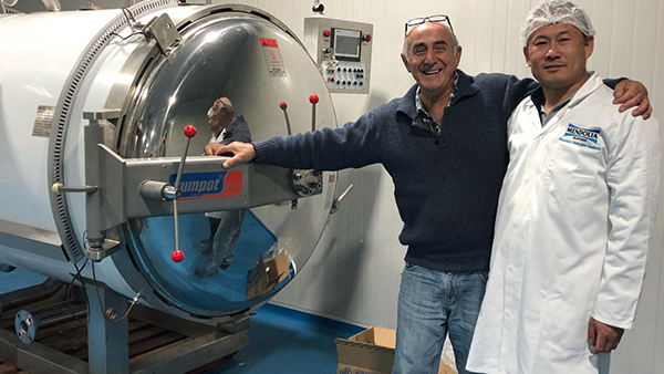 Esterilizador automático de retorta para carne enlatada para cliente israelí